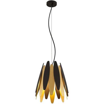 Lucande - Lampada sospensione 'Lounit' nero e oro - Lampada di design Lucande - Lampada sospensione 'Lounit' nero e oro - Lampada di design