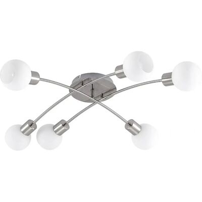 Lindby Agmar Nikkellampa sufitowa - 6 E14 - Nowoczesny Design Lindby Agmar Nikkellampa sufitowa - 6 E14 - Nowoczesny Design