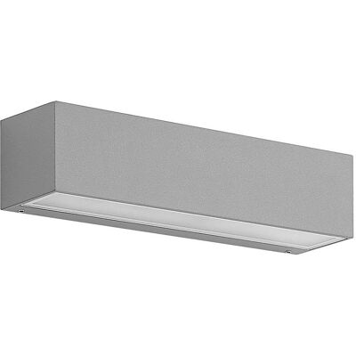 Lámpara de pared LED exterior 'Lengo' en Gris Aluminio - Lucande Lámpara de pared LED exterior 'Lengo' en Gris Aluminio - Lucande