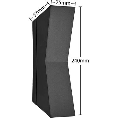Lucande Maniela Wandleuchte - Modernes Außen-LED-Licht - Schwarz Lucande Maniela Wandleuchte - Modernes Außen-LED-Licht - Schwarz