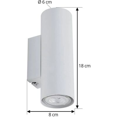 Lindby Joffrey Wall Lamp - Modern White Aluminum for Living & Dining Lindby Joffrey Wall Lamp - Modern White Aluminum for Living & Dining