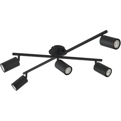 Lindby Joffrey Deckenlampe - Modern Schwarz Aluminium 5-Licht GU10 Lindby Joffrey Deckenlampe - Modern Schwarz Aluminium 5-Licht GU10