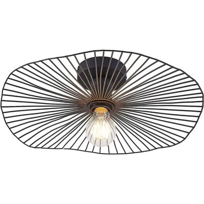 Lindby Ruota Metalowa Lampa sufitowa - Vintage Czarna - 1 E27 - Lampa Sufitowa Lindby Ruota Metalowa Lampa sufitowa - Vintage Czarna - 1 E27 - Lampa Sufitowa