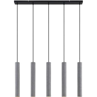 Lampa wisząca Lindby Concretto - 5 betonowe klosze - Nowoczesny design Lampa wisząca Lindby Concretto - 5 betonowe klosze - Nowoczesny design