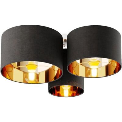 Lindby Luminaire de Plafond Gris/Or - Lampe de Toit Moderne Lindby Luminaire de Plafond Gris/Or - Lampe de Toit Moderne