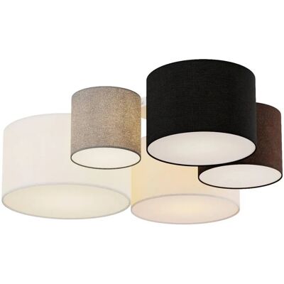 Lindby Nowoczesna Szara 5-ramienna Lampa Sufitowa - Lampa sufitowa Lindby Nowoczesna Szara 5-ramienna Lampa Sufitowa - Lampa sufitowa