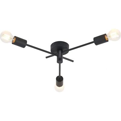 Lindby Cerros Nowoczesny Czarny Metalowy Plafon - Lampka sufitowa Lindby Cerros Nowoczesny Czarny Metalowy Plafon - Lampka sufitowa