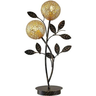 Lucande Evory Table Lamp - 2 Flames - Black & Gold Lucande Evory Table Lamp - 2 Flames - Black & Gold