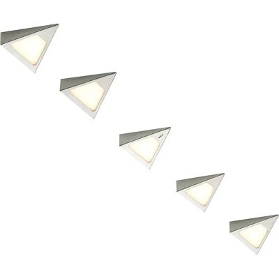 PRIOS Odia Lampe LED Sous Meuble 5 Lampes Acier Inoxydable - Publicité PRIOS Odia Lampe LED Sous Meuble 5 Lampes Acier Inoxydable - Publicité