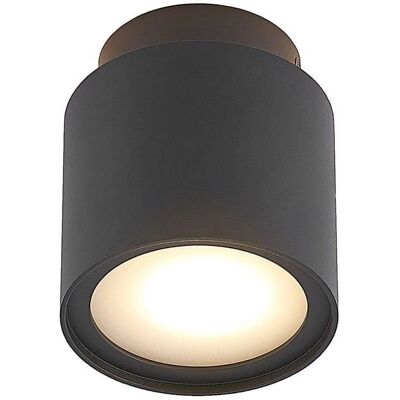 Arcchio Walisa Ceiling Lamp - Black Aluminum, 10cm, Dual Light, Modern Arcchio Walisa Ceiling Lamp - Black Aluminum, 10cm, Dual Light, Modern