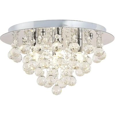 Lampa sufitowa z kryształu srebrnego Lindby Antonino - 4 światła, nowoczesny design Lampa sufitowa z kryształu srebrnego Lindby Antonino - 4 światła, nowoczesny design