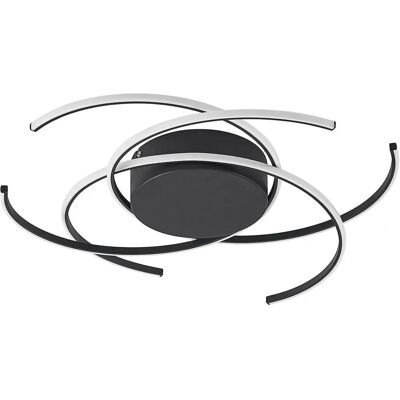 Lindby Hamza Nowoczesna Czarna Metalowa Lampa Sufitowa LED - Oprawa Sufitowa Lindby Hamza Nowoczesna Czarna Metalowa Lampa Sufitowa LED - Oprawa Sufitowa