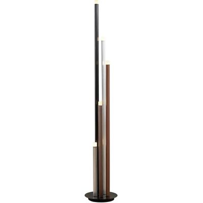 Lampada da terra moderna nera 'Stoika' in metallo con 5 luci Lucande Lampada da terra moderna nera 'Stoika' in metallo con 5 luci Lucande