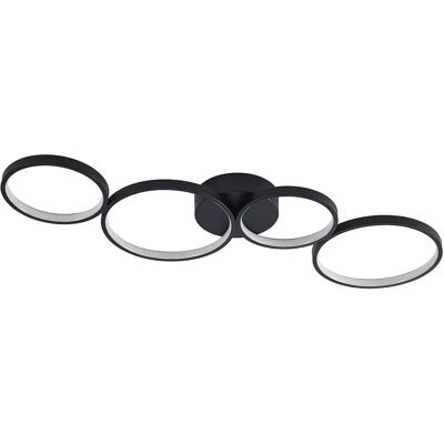 Lampada da Soffitto LED Nero Aluminio Evengeline - Lindby Lampada da Soffitto LED Nero Aluminio Evengeline - Lindby
