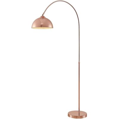 Lindby Lennart Copper Modern Floor Lamp - Arched E27 Lindby Lennart Copper Modern Floor Lamp - Arched E27