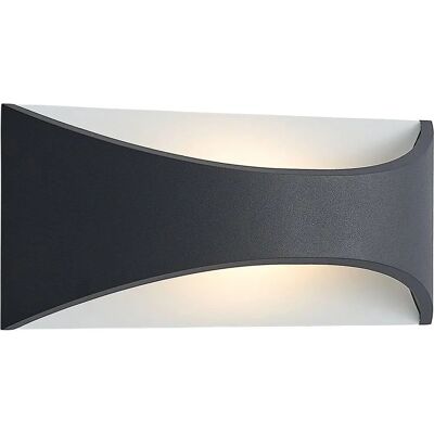 Lámpara de Pared Lindby Mathea - Exterior Moderna Aluminio Negro Lámpara de Pared Lindby Mathea - Exterior Moderna Aluminio Negro