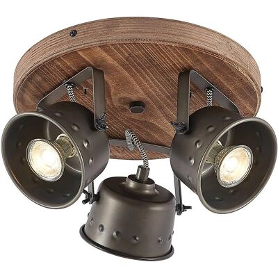 Lindby Rubinjo Foco de Techo - 3 Luces, Vintage, Negro Lindby Rubinjo Foco de Techo - 3 Luces, Vintage, Negro