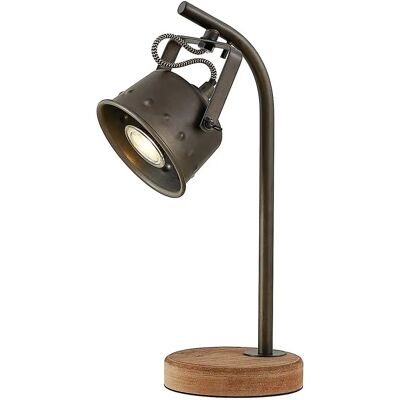 Lampada da tavolo Rubinjo di Lindby con base in legno - Atmosfera accogliente Lampada da tavolo Rubinjo di Lindby con base in legno - Atmosfera accogliente