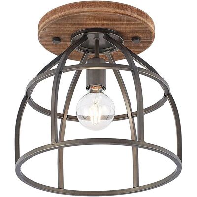 Lindby Rutger Drewniana Lampa sufitowa - Vintage do salonu i jadalni Lindby Rutger Drewniana Lampa sufitowa - Vintage do salonu i jadalni