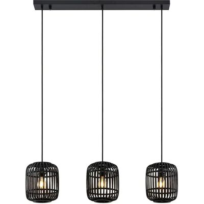 Lindby Canyana Pendelleuchte - 3 Lampen - Schwarz - Holz Lindby Canyana Pendelleuchte - 3 Lampen - Schwarz - Holz