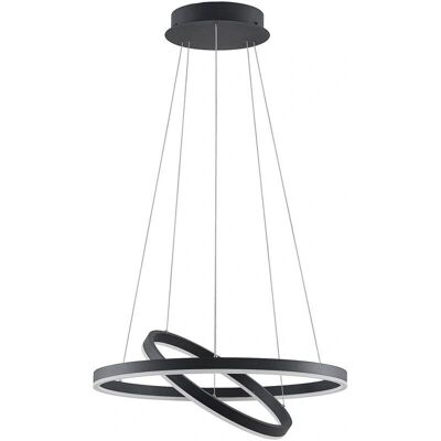 Arcchio Albiona Pendellampe - Moderne to-ring sort LED-lys Arcchio Albiona Pendellampe - Moderne to-ring sort LED-lys