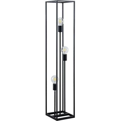 Lindby Krisha Floor Lamp - Black Steel, 3 Lights, E27 Lindby Krisha Floor Lamp - Black Steel, 3 Lights, E27