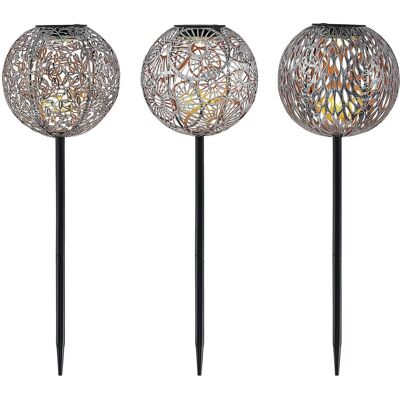 Lindby Vilani Solar LED Set - 3er, Silber Lindby Vilani Solar LED Set - 3er, Silber