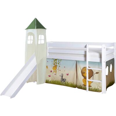 MID.YOU Hochbett - 90/200 cm, Mehrfarben, Weiß - Schlafzimmermöbel MID.YOU Hochbett - 90/200 cm, Mehrfarben, Weiß - Schlafzimmermöbel
