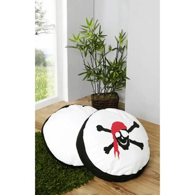 TICAA Schwarze runde Kissen - 40x40 cm, 2 St., Baumwolle TICAA Schwarze runde Kissen - 40x40 cm, 2 St., Baumwolle