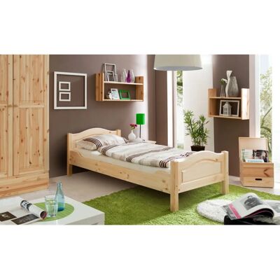 TICAA Rita Massivholzbett - Beige - 100x200cm TICAA Rita Massivholzbett - Beige - 100x200cm