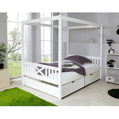 TICAA Lino Bett aus Kiefernholz mit Schubladen TICAA Lino Bett aus Kiefernholz mit Schubladen