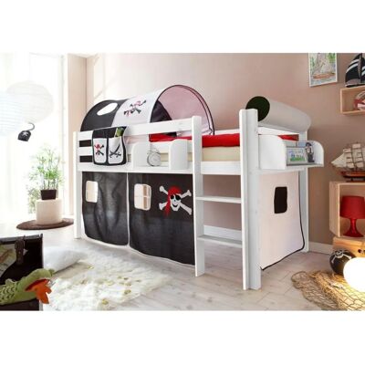 TICAA Malte Hochbett mit Vorhang - Kinder Hochbett TICAA Malte Hochbett mit Vorhang - Kinder Hochbett