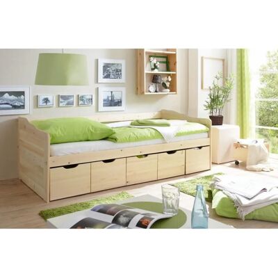 TICAA Maria Daybett - Kiefer Massiv, 90x200cm, Beige - Daybett TICAA Maria Daybett - Kiefer Massiv, 90x200cm, Beige - Daybett