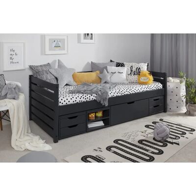 Mid.You Bett mit Stauraum, 90x200 cm, Grau - Bett Mid.You Bett mit Stauraum, 90x200 cm, Grau - Bett