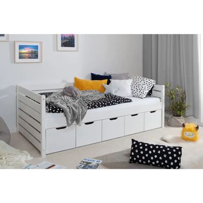 MID.YOU Sofabett mit Stauraum - 100/200 cm, Weiß MID.YOU Sofabett mit Stauraum - 100/200 cm, Weiß
