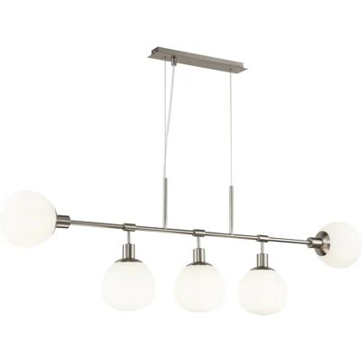 Lustre en Nickel Maytoni - 5 Ampoules E14 - Suspension Moderne - Publicité Lustre en Nickel Maytoni - 5 Ampoules E14 - Suspension Moderne - Publicité