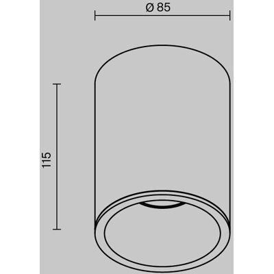 Maytoni Wandleuchte - Zoom Deckenleuchte - IP65 GU10 Weiß - ø8,5cm Maytoni Wandleuchte - Zoom Deckenleuchte - IP65 GU10 Weiß - ø8,5cm