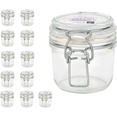 Set 12 glasburkar Bormioli Fido med lufttätt lock 200cc - Köksförvaring Set 12 glasburkar Bormioli Fido med lufttätt lock 200cc - Köksförvaring