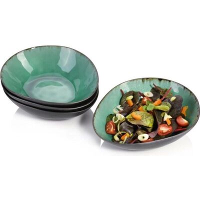 Sänger Türkis Braun Salatschalen Set - Salatschüsselset Sänger Türkis Braun Salatschalen Set - Salatschüsselset
