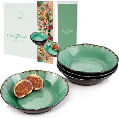 Sänger - Palm Beach Capri - Türkises Krakelee - Soup Plate Sänger - Palm Beach Capri - Türkises Krakelee - Soup Plate