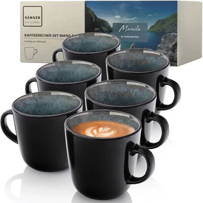 Sänger - Manila - Blau mit schwarzem Rand - 400 ml - Mug set Sänger - Manila - Blau mit schwarzem Rand - 400 ml - Mug set