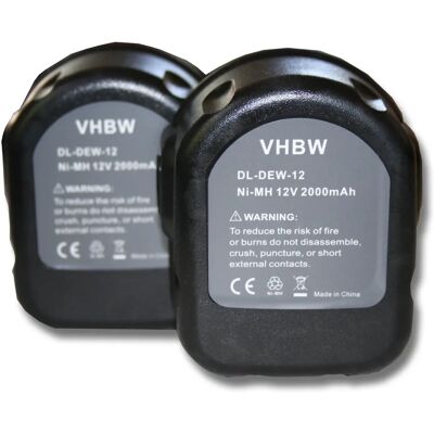 Vhbw Pack de Batteries Dewalt - 2000mAh NiMH - Outils électriques - Publicité Vhbw Pack de Batteries Dewalt - 2000mAh NiMH - Outils électriques - Publicité