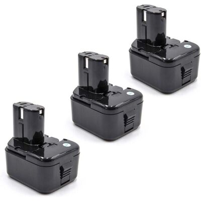 Kit Batteria Hitachi vhbw - 3x 12V 2100mAh NiMH - Nero Kit Batteria Hitachi vhbw - 3x 12V 2100mAh NiMH - Nero