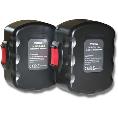 vhbw 2x Batería para Strapex STB65 - 14.4 V NiMH, 3000 mAh vhbw 2x Batería para Strapex STB65 - 14.4 V NiMH, 3000 mAh