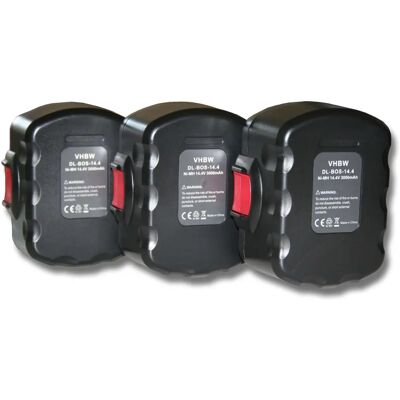 vhbw 3x Batteria per Bosch VPE-2, VE-2, GSB - 14.4V 3000mAh NiMH vhbw 3x Batteria per Bosch VPE-2, VE-2, GSB - 14.4V 3000mAh NiMH