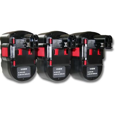 vhbw 3x Batteria per Bosch GSB 24 VE - Utensile da 24V vhbw 3x Batteria per Bosch GSB 24 VE - Utensile da 24V