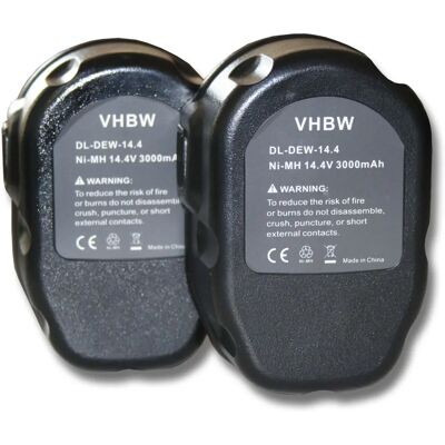 vhbw Batteria Dewalt 14.4V 3000mAh NiMH - Per Utensili Dewalt vhbw Batteria Dewalt 14.4V 3000mAh NiMH - Per Utensili Dewalt