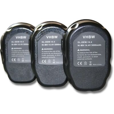 vhbw Batteria Dewalt 3x NiMH 14,4V 3000mAh vhbw Batteria Dewalt 3x NiMH 14,4V 3000mAh