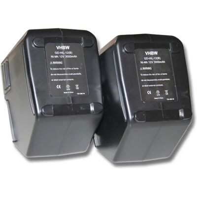 VHBW - 2x Batería para Hilti SFB105, SBP12, SFB125, SFB121 - 12V 3000mAh VHBW - 2x Batería para Hilti SFB105, SBP12, SFB125, SFB121 - 12V 3000mAh