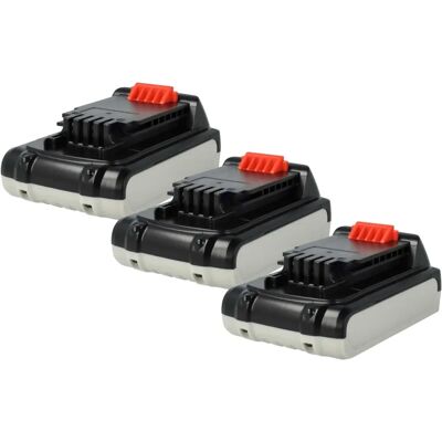 vhbw Set di 3 Batterie per Black & Decker - 2000mAh, 18V vhbw Set di 3 Batterie per Black & Decker - 2000mAh, 18V